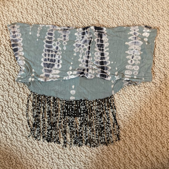 Jade Bandeau w/ Beaded Fringe - Picture 2 of 5